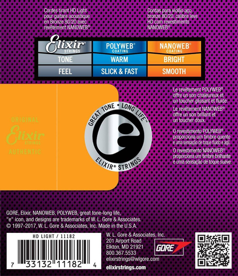 Elixir 11182 HD Light NanoWeb 13-53 - struny akustyczne