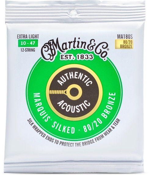 Struny do gitary akustycznej 12-strunowej Martin MA180S