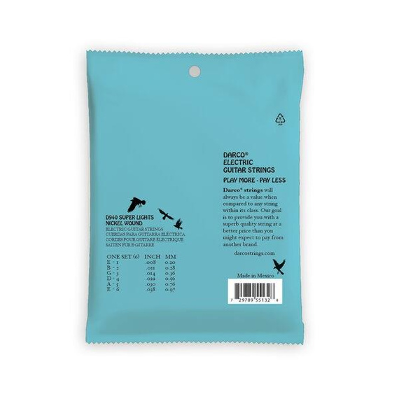 Struny do Gitary Elektrycznej Martin Guitar Martin D940 Darco Electric Super Light