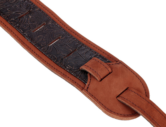 Taylor Grand Pacific Strap,Brn Lthr/Ni Concho,3" - pasek