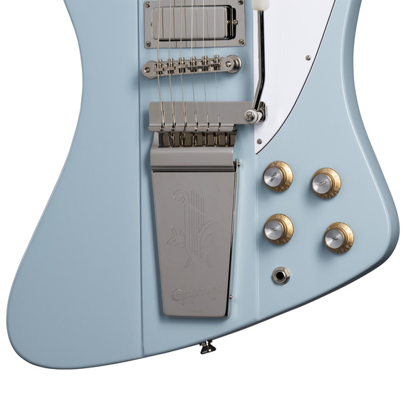 Epiphone 1963 Firebird V; Maestro Vibrola (Incl. Hard Case) Frost Blue gitara elektryczna