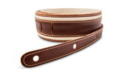 Taylor Element Strap,Brown/Cream Leather,2.5" - pasek