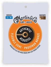 Struny do gitary akustycznej Martin Guitar Martin MA550FX Authentic Flexible Core Medium 92/8
