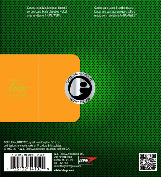 Elixir 14102 NanoWeb Long Scale 50-105