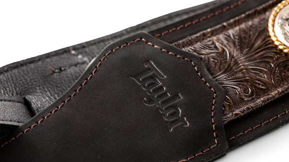 Taylor Grand Pacific Strap,Blk Lthr/Ni Concho,3" - pasek