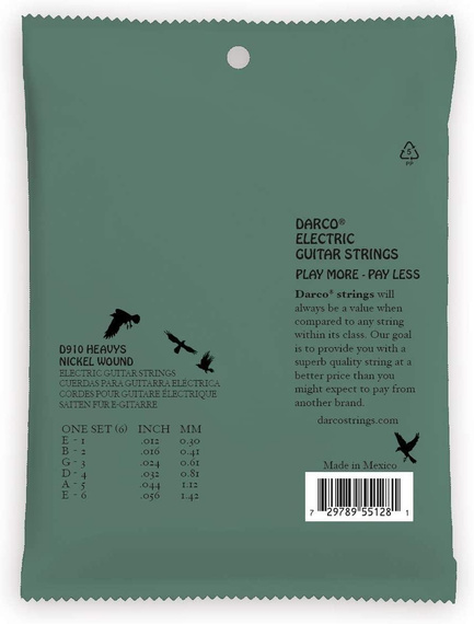 Struny do Gitary Elektrycznej Martin Guitar Martin D910 Darco Electric Heavy