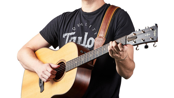 Taylor Century Strap,Med Brown Leather,2.5" - pasek