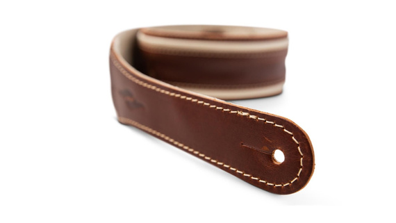Taylor Element Strap,Brown/Cream Leather,2.5" - pasek