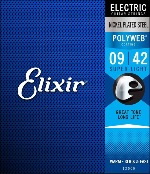 Struny do gitary elektrycznej Elixir 12000 PolyWeb Super Light 9-42