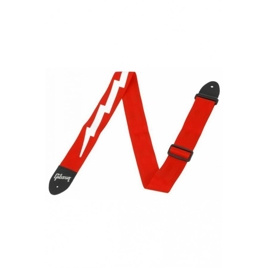 Pasek gitarowy Gibson GSBL20 Lightning Bolt Style 2 Safety Strap Ferrari Red